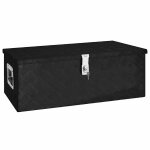 Vidaxl bo�te de rangement noir 80x39x30 cm aluminium