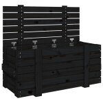 Vidaxl boîte de rangement noir 91x40, 5x42 cm bois massif de pin Vidaxl boîte de rangement noir 91x40, 5x42 cm bois massif de pin
