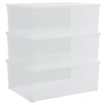 Vidaxl bo�tes de rangement en plastique 3 pcs 10 l empilables