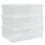 Vidaxl boîtes de rangement en plastique 3 pcs 25 l empilables Vidaxl boîtes de rangement en plastique 3 pcs 25 l empilables