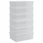 Vidaxl bo�tes de rangement en plastique 6 pcs 25 l empilables