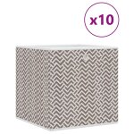 Vidaxl botes de rangement pliables 10 pcs 32x32x32 cm tissu intiss