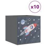 Vidaxl botes de rangement pliables 10 pcs 32x32x32 cm tissu intiss