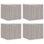 Vidaxl botes de rangement pliables 4 pcs 32x32x32 cm tissu intiss