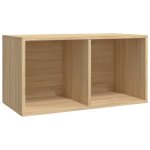 Vidaxl bo�te de rangement de vinyles ch�ne sonoma 71x34x36 cm