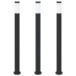 Vidaxl borne lumineuse lot de 3 110 cm acier inoxydable ip44