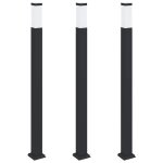 Vidaxl borne lumineuse lot de 3 110 cm noire ip44
