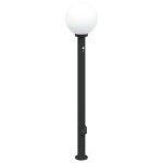 Vidaxl borne lumineuse avec capteur et prise 120 cm noire ip44