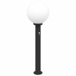 Vidaxl borne lumineuse avec d�tecteur 80 cm noir ip44