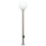 Vidaxl borne lumineuse avec d�tecteur et prise 120 cm acier inoxydable ip44