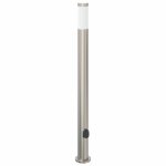 Vidaxl borne lumineuse avec sortie 110 cm en acier inoxydable ip44