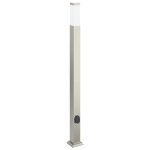 Vidaxl borne lumineuse avec sortie 110 cm en acier inoxydable ip44
