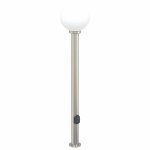 Vidaxl borne lumineuse avec sortie 120 cm en acier inoxydable ip44