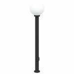 Vidaxl borne lumineuse avec sortie 120 cm noir ip44