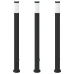 Vidaxl borne lumineuse avec sortie lot de 3 110 cm acier inoxydable ip44