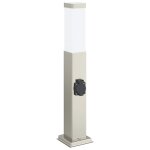 Vidaxl borne lumineuse avec sortie 50 cm en acier inoxydable ip44