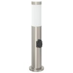 Vidaxl borne lumineuse avec sortie 50 cm en acier inoxydable ip44