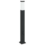 Vidaxl borne lumineuse avec sortie 80 cm noir ip44