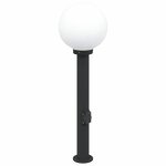 Vidaxl borne lumineuse avec sortie 80 cm noir ip44
