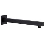 Vidaxl bras de support de douche carr� acier inoxydable 201 noir 30 cm