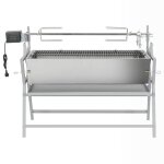 Vidaxl broche à rôtir de barbecue fer et acier inoxydable Vidaxl broche à rôtir de barbecue fer et acier inoxydable