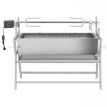 Vidaxl broche � r�tir de barbecue fer et acier inoxydable