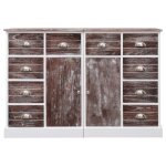 Vidaxl buffet avec 10 tiroirs marron 113x30x79 cm bois Vidaxl buffet avec 10 tiroirs marron 113x30x79 cm bois