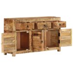 Vidaxl buffet 110x30x65 cm bois massif de manguier