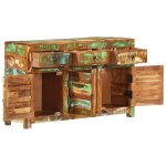 Vidaxl buffet 110x30x65 cm bois massif de rcupration