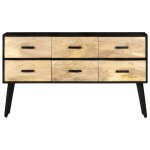 Vidaxl buffet 110x33x64 cm bois de manguier massif