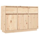 Vidaxl buffet 110x34x75 cm bois massif de pin