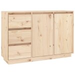 Vidaxl buffet 111x34x75 cm bois massif de pin