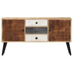 Vidaxl buffet 118x30x62 cm bois de manguier massif