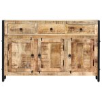 Vidaxl buffet 120x35x76 cm bois de manguier massif