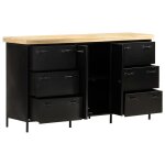 Vidaxl buffet 140x38x76 cm bois de manguier brut