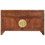 Vidaxl buffet 140x40x80 cm bois d'acacia solide