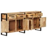 Vidaxl buffet 172x35x80 cm bois de manguier massif