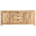 Vidaxl buffet 175x40x75 cm bois de manguier brut