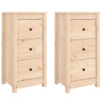 Vidaxl buffets 2 pcs 40x35x80 cm bois massif de pin