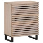 Vidaxl buffets 2 pcs 60x34x75 cm bois massif de manguier