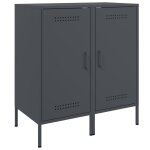 Vidaxl buffets 2 pcs anthracite 36x39x79 cm acier