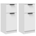 Vidaxl buffets 2 pcs blanc 30x30x70 cm bois d'ing�nierie