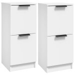 Vidaxl buffets 2 pcs blanc 30x30x70 cm bois d'ing�nierie