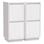 Vidaxl buffets 2 pcs blanc 31, 5x34x75 cm bois massif de pin Vidaxl buffets 2 pcs blanc 31, 5x34x75 cm bois massif de pin