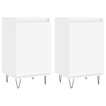Vidaxl buffets 2 pcs blanc 40x35x70 cm bois d?ingnierie