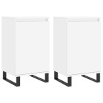 Vidaxl buffets 2 pcs blanc 40x35x70 cm bois d?ing�nierie