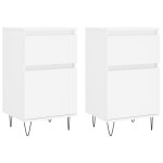 Vidaxl buffets 2 pcs blanc 40x35x70 cm bois d?ing�nierie
