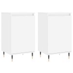 Vidaxl buffets 2 pcs blanc 40x35x70 cm bois d?ing�nierie