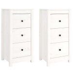 Vidaxl buffets 2 pcs blanc 40x35x80 cm bois massif de pin Vidaxl buffets 2 pcs blanc 40x35x80 cm bois massif de pin
