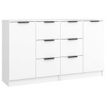Vidaxl buffets 2 pcs blanc 60x30x70 cm bois d'ingnierie